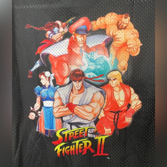NWT Men’s Street Fighter Short Sleeve Net Jersey Shirt XL - Picture 6 of 8